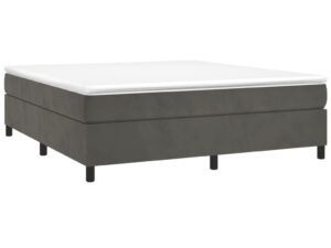 Giroletto senza Materasso Grigio Scuro 180x200 cm Velluto