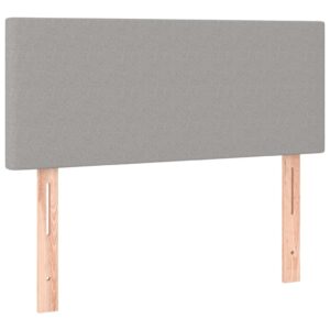 Testiera Grigio Chiaro a LED 80x5x78/88 cm in Tessuto