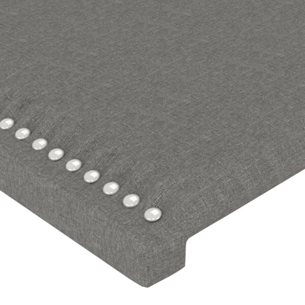 Testiera a LED Grigio Scuro 200x5x78/88 cm in Tessuto
