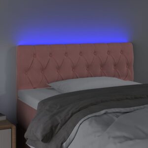 Testiera a LED Rosa 90x7x78/88 cm in Velluto