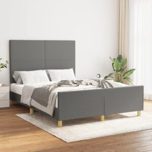 Giroletto senza Materasso Grigio Scuro 140x190 cm Tessuto