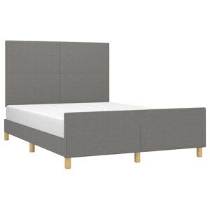 Giroletto senza Materasso Grigio Scuro 140x200 cm Tessuto
