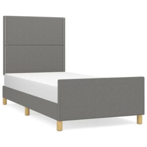 Giroletto senza Materasso Grigio Scuro 90x200 cm Tessuto