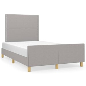 Giroletto senza Materasso Grigio Chiaro 120x200 cm Tessuto
