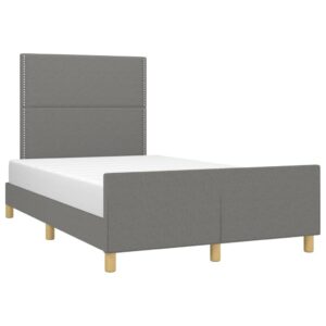 Giroletto senza Materasso Grigio Scuro 120x200 cm Tessuto