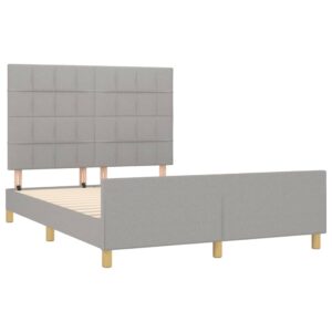 Giroletto senza Materasso Grigio Chiaro 140x190 cm Tessuto