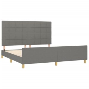 Giroletto senza Materasso Grigio Scuro 180x200 cm Tessuto