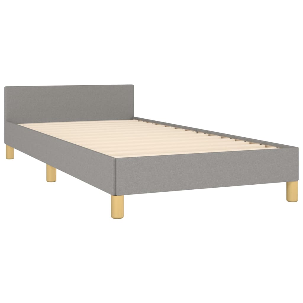 Giroletto senza Materasso Grigio Chiaro 90x200 cm Tessuto