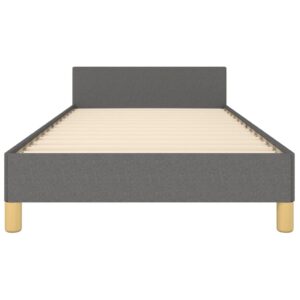 Giroletto senza Materasso Grigio Scuro 90x190 cm Tessuto
