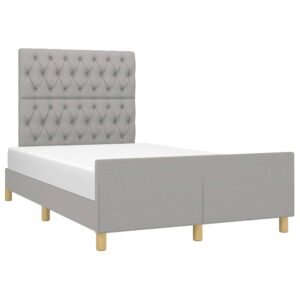 Giroletto senza Materasso Grigio Chiaro 120x200 cm Tessuto