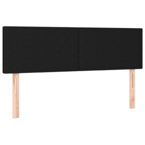 Giroletto a Molle con Materasso Nero 140x200 cm in Tessuto