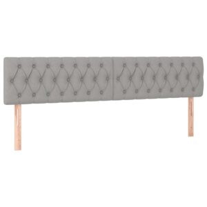 Giroletto a Molle con Materasso Grigio Chiaro180x200 cm Tessuto