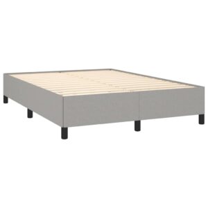 Giroletto a Molle con Materasso Grigio Chiaro 140x200cm Tessuto