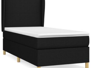 Giroletto a Molle con Materasso Nero 100x200 cm in Tessuto