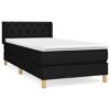 Giroletto a Molle con Materasso Nero 80x200 cm inTessuto