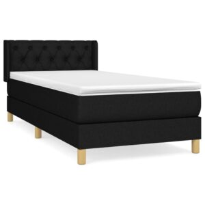 Giroletto a Molle con Materasso Nero 80x200 cm inTessuto