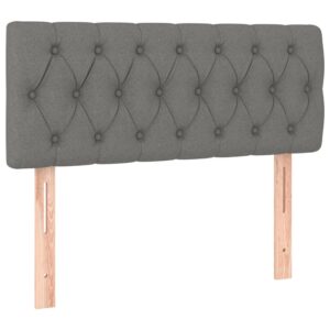 Giroletto a Molle con Materasso Grigio Scuro 90x190 cm Tessuto