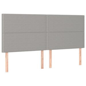 Giroletto a Molle con Materasso Grigio Chiaro180x200 cm Tessuto