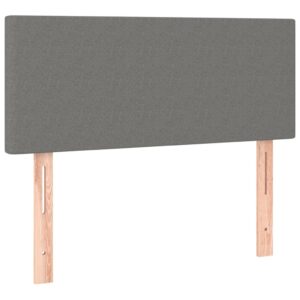 Giroletto a Molle con Materasso Grigio Scuro 120x200 cm Tessuto