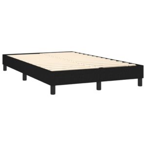 Giroletto a Molle con Materasso Nero 120x200 cm in Tessuto