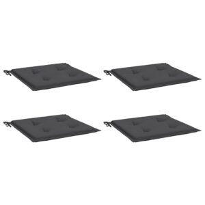 Cuscini per Sedia 4 pz Antracite 50x50x4 cm in Tessuto Oxford