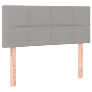 Giroletto a Molle con Materasso Grigio Chiaro 90x200 cm Velluto