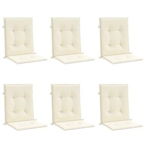 Cuscini per Sedia 6 pz Crema 100x50x3 cm in Tessuto Oxford