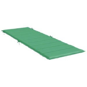 Cuscino per Lettino Verde 186x58x4 cm in Tessuto Oxford