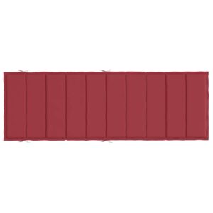 Cuscino per Lettino Rosso Vino 186x58x4 cm in Tessuto Oxford