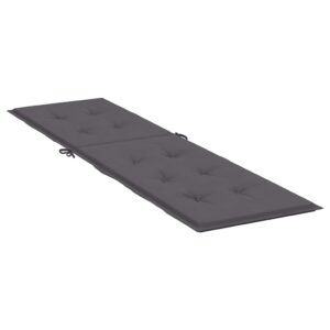 Cuscino per Sdraio Antracite (75+105)x50x4 cm