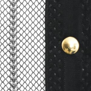 Tende Antimosche 2 pz per Porte con Magneti Nere 220x130 cm