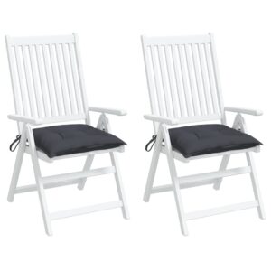 Cuscini per Sedia 2 pz Antracite 40x40x7 cm in Tessuto Oxford