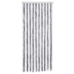 Zanzariera Grigio e Bianco 90x200 cm Ciniglia