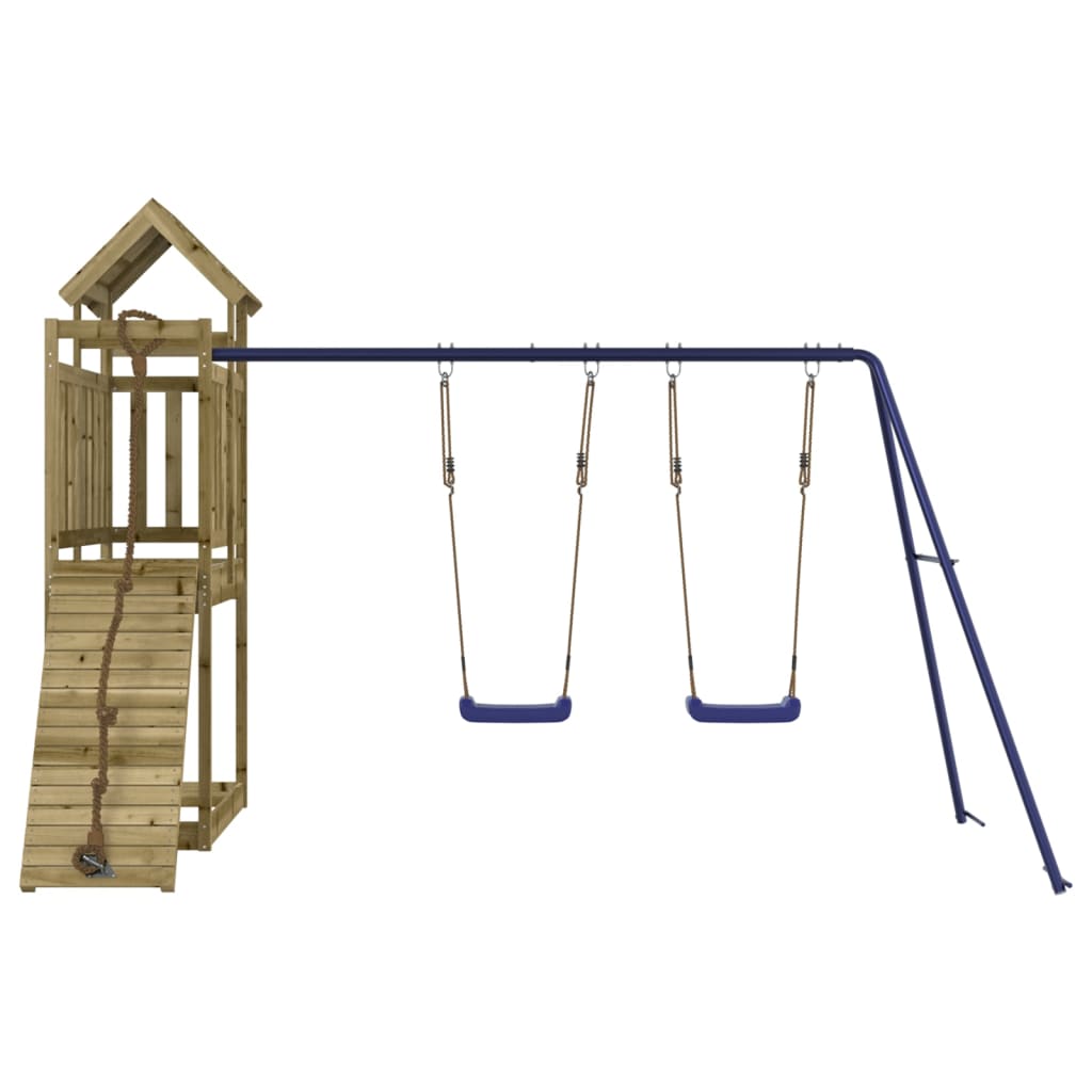 Set da Gioco da Esterno in Legno di Pino Impregnato