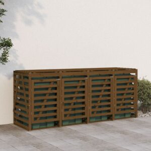 Copribidone Quadruplo ambra in Legno Massello di Pino