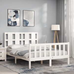 Giroletto senza Materasso Bianco 140x200 cm Legno Massello Pino