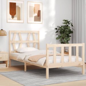 Giroletto senza Materasso 90x200 cm in Legno Massello di Pino