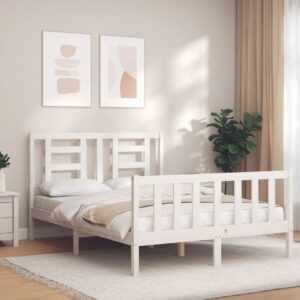 Giroletto senza Materasso Bianco 140x200 cm Legno Massello Pino