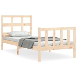Giroletto senza Materasso 90x200 cm in Legno Massello di Pino