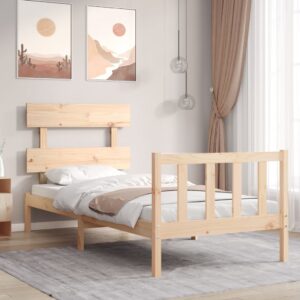 Giroletto senza Materasso 90x200 cm in Legno Massello di Pino