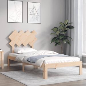 Giroletto senza Materasso 90x200 cm in Legno Massello di Pino