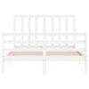 Giroletto senza Materasso Bianco 140x200 cm Legno Massello Pino