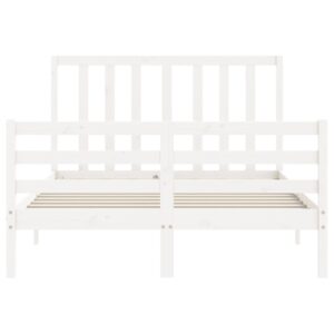 Giroletto senza Materasso Bianco 140x200 cm Legno Massello Pino