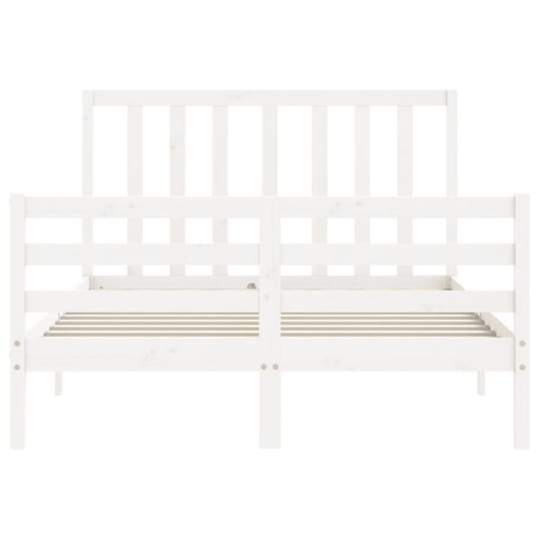 Giroletto senza Materasso Bianco 140x200 cm Legno Massello Pino