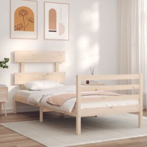 Giroletto con Testiera 90x200 cm in Legno Massello