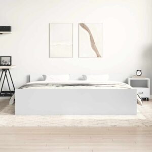 Giroletto con Testiera e Pediera Bianco 200x200 cm