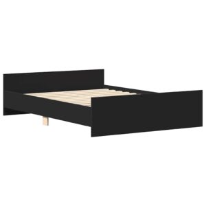 Giroletto con Testiera e Pediera Nero 120x200 cm