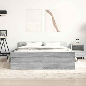 Giroletto con Testiera e Pediera Grigio Sonoma 120x190 cm