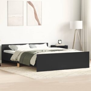 Giroletto con Testiera e Pediera Nero 135x190 cm