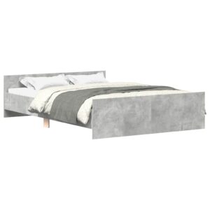 Giroletto con Testiera e Pediera Grigio Cemento 135x190 cm